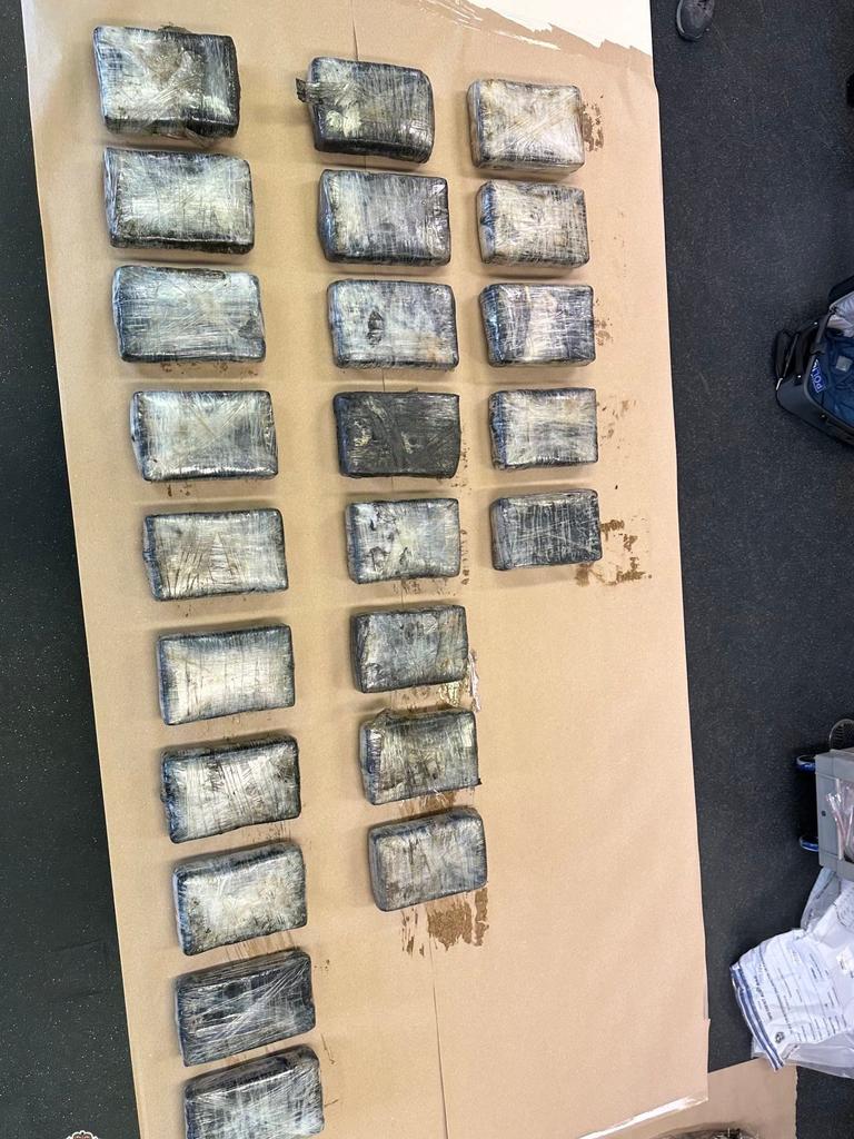 The cocaine was found in 1kg bricks. Picture: SA Police