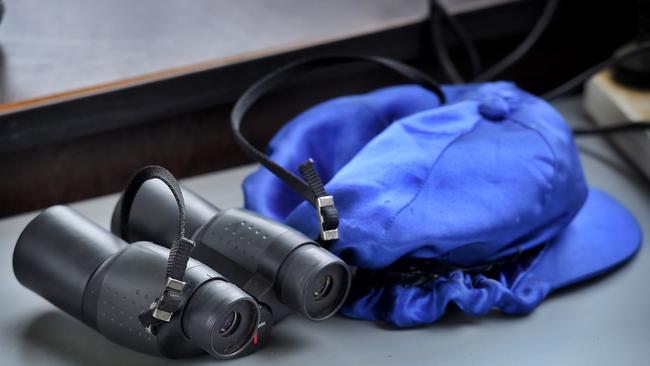 Binoculars at Darren Weir's training facility. Picture: Tony Gough