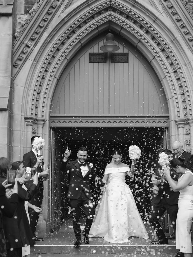 Adele Steriadis and Joel Morandini wed at St. John the Baptist Church in Clifton Hill on May 27, 2023. Picture: APL Photography