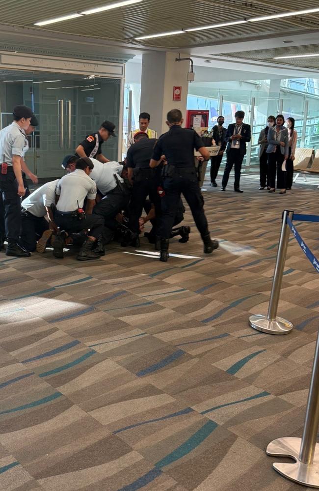 Thai police pounced on the man. Picture: Viral Press