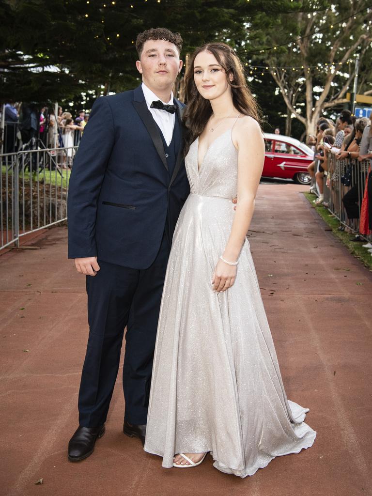 Tallis Wilkins and partner Jasmin Klettke at St Mary's College formal at Picnic Point, Friday, March 24, 2023. Picture: Kevin Farmer