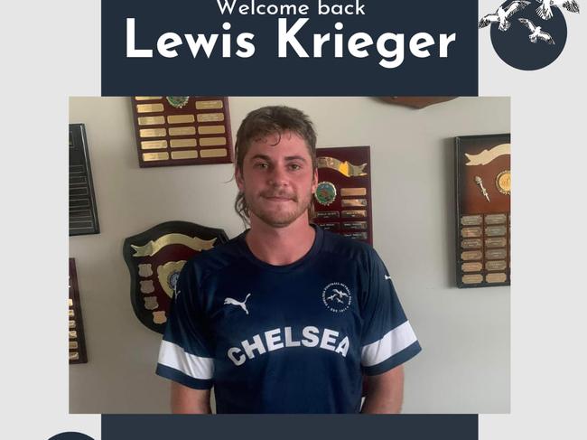 Lewis Krieger is back at Chelsea. Picture: Facebook