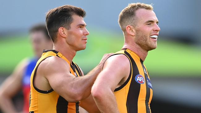 Jaeger O’Meara or Tom Mitchell could step up from the vice-captaincy. Picture: Getty Images