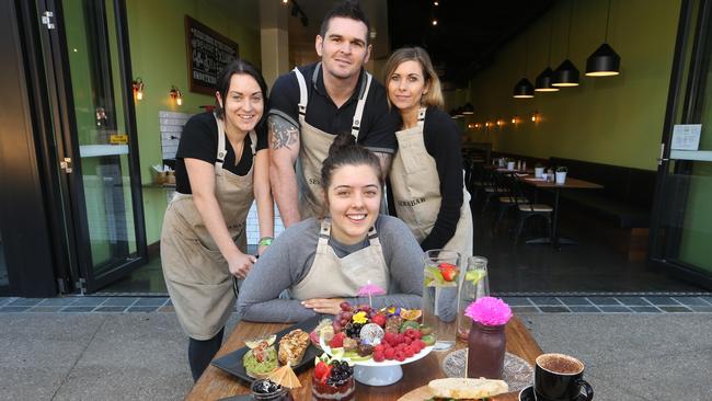 It’s a family affair at SeraBar — back row is Carina Wright, Dean Wright, and Claire Wright and Amba Wright in front. Picture Glenn Hampson.