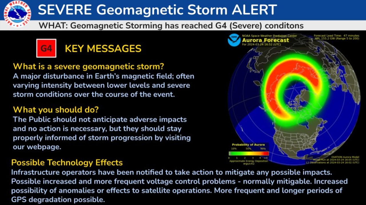 Severe storm impacting Earth after coronal mass ejection