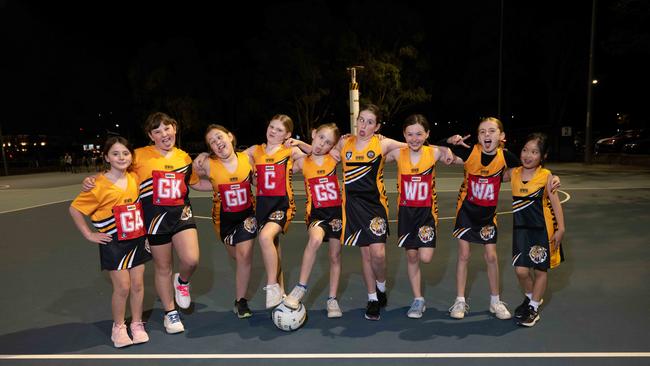 Grovedale Silver under-11 netball team pull their funniest faces.