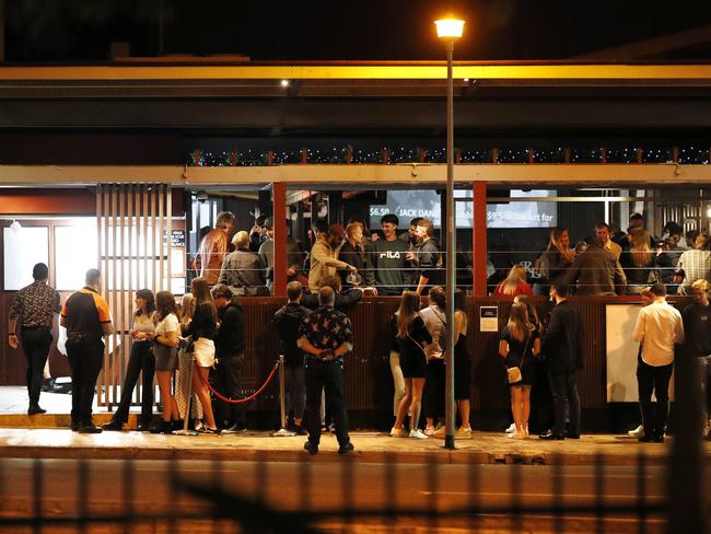 Crowds at the Royal Exchange Hotel, Toowong, this week. Picture: Josh Woning