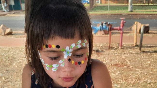 Ruby McKie, the nine-year-old hit by a car at Finke. Picture: Supplied