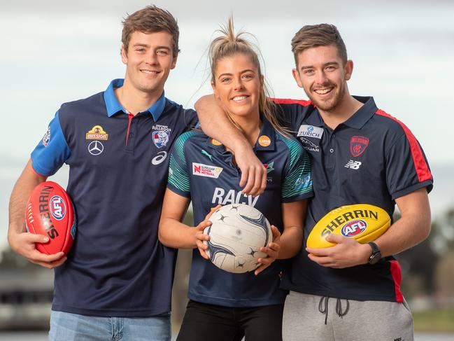 Josh, Lara and Kyle Dunkley. Picture: Jason Edwards