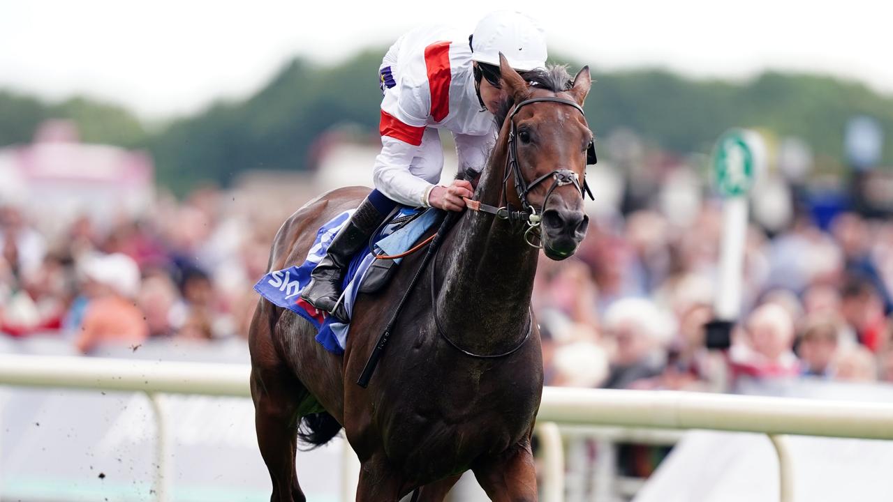 Deauville Legend ridden by Daniel Muscutt on their way to winning the Great Voltigeur Stakes. Picture: Getty