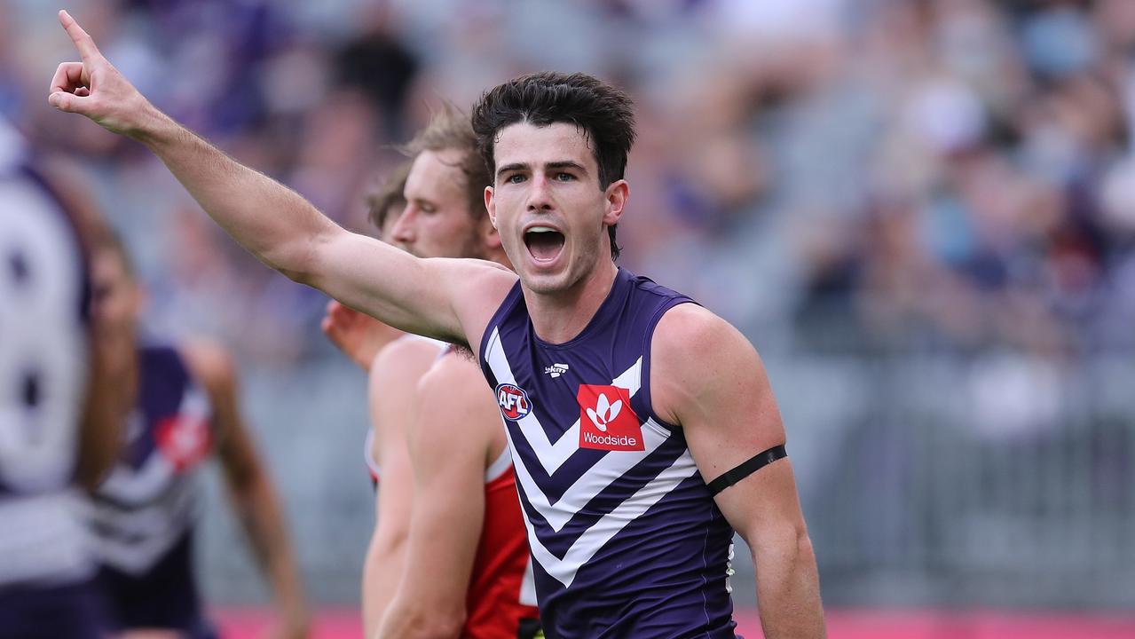 Andrew Brayshaw is emerging as a future leader of the Dockers. Picture: Will Russell