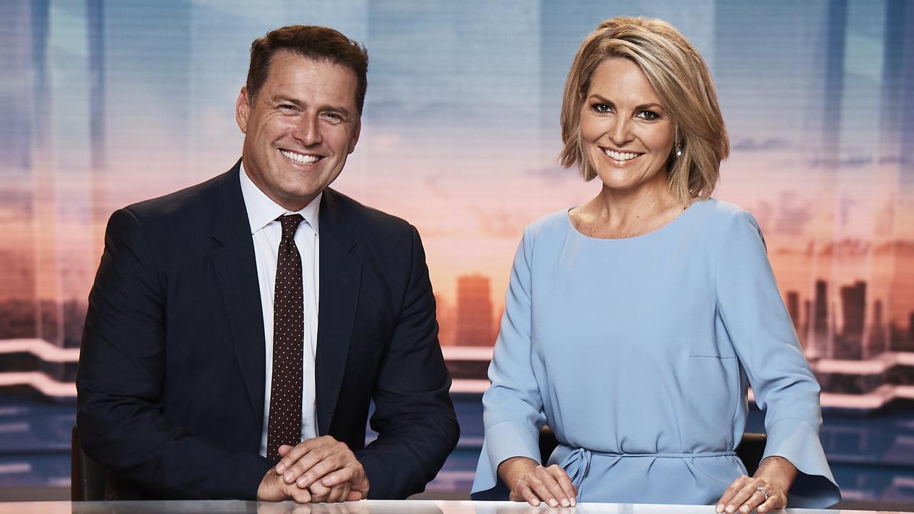Karl Stefanovic and Georgie Gardner on the set of the Today show. Picture: Supplied