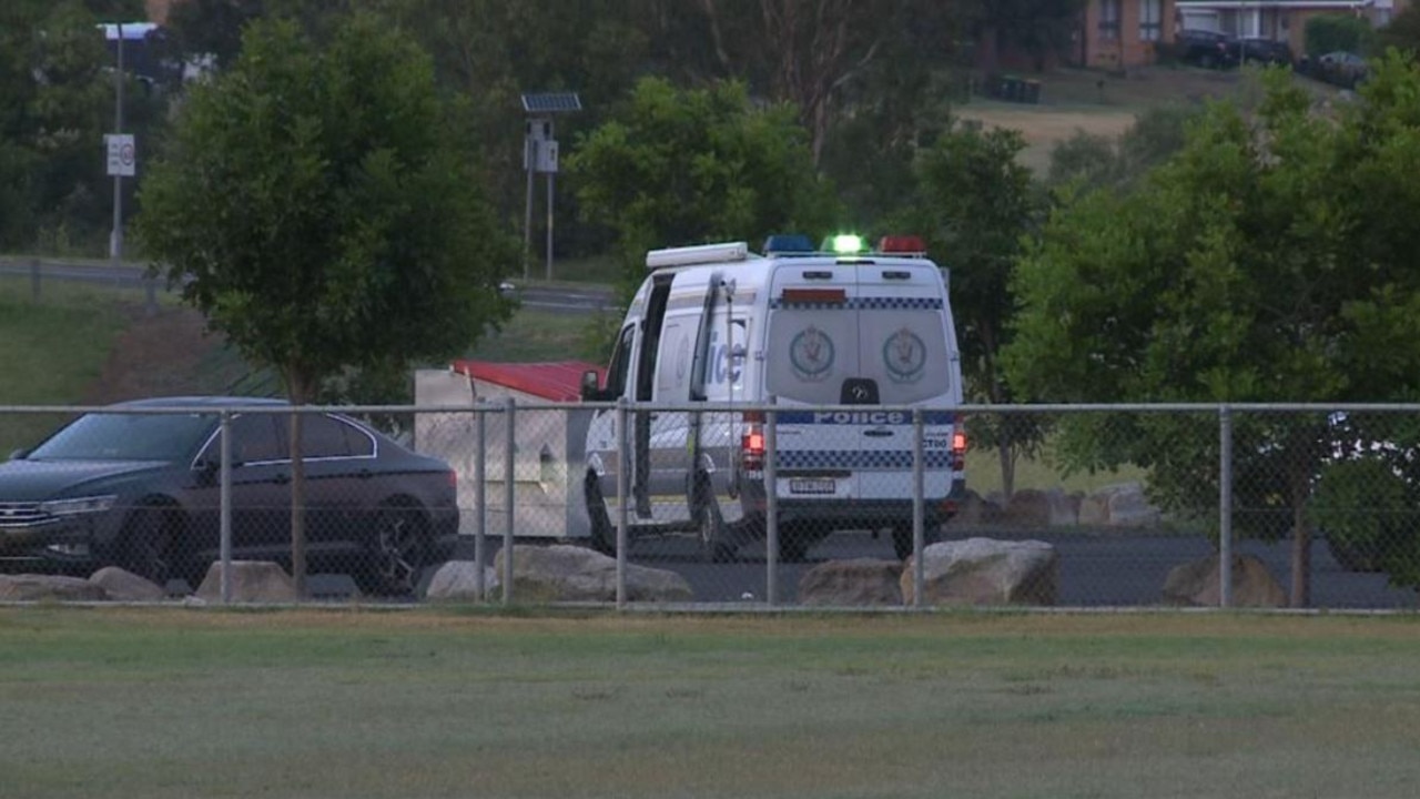 A police operation is underway in an outer suburb of Sydney. Authorities set up an operation on St Andrews Rd in Varroville, approximately 46kms west of the Sydney CBD, cordoning off the street with a police roadblock. Picture: 7News