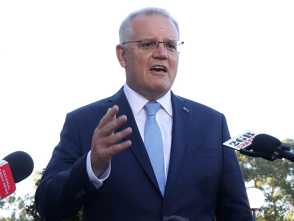 Prime Minister Scott Morrison asked protesters to be ‘peaceful and respectful’. Picture: NCA NewsWire/Gary Ramage