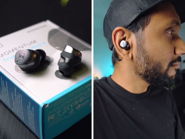 Sennheiser True Momentum 4 Wireless earbuds. Picture: TikTok/@techknowbiz