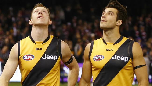 Jack Riewoldt and Alex Rance are as close as ever. Picture: Michael Klein