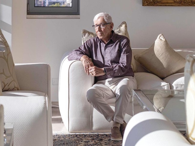 Frank Lowy in his house in Tel Aviv, Israel on Wednesday, May 15,2024. Avishag Shaar-Yashuv for The Australian