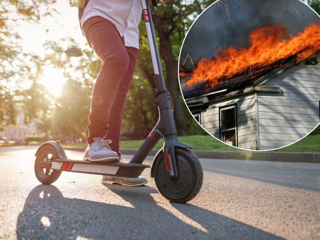 e scooters and house fire