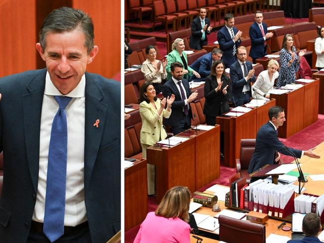 Liberal Senator Simon Birmingham has announced his retirement from politics after 17 years. Picture: NewsWire/ Martin Ollman