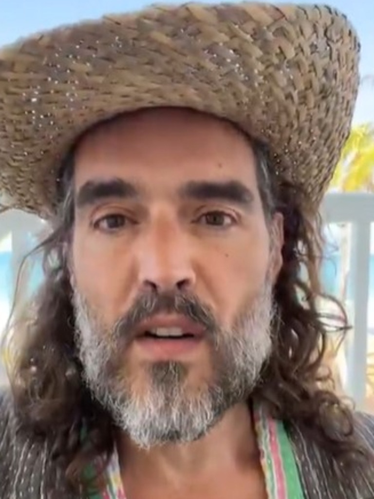Russell Brand responds to sexual assault charges with a video on X. Picture: X