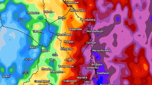 Three separate weather systems possibly set to combine over Queensland at the end of the week could result in several days of heavy rain and possible storms.