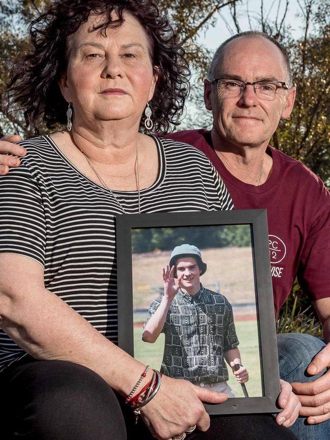 Patrick Cronin’s parents, Robyn and Matt. Picture: Jake Nowakowski