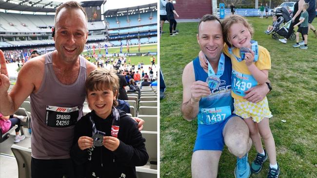 Brett couldn’t have accomplished his health goals without his children by his side. Image: Supplied.