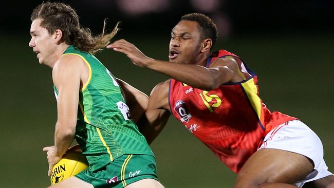 Hamiso Tabuai-Fidow was a junior Aussie Rules star. Picture: Stewart McLean