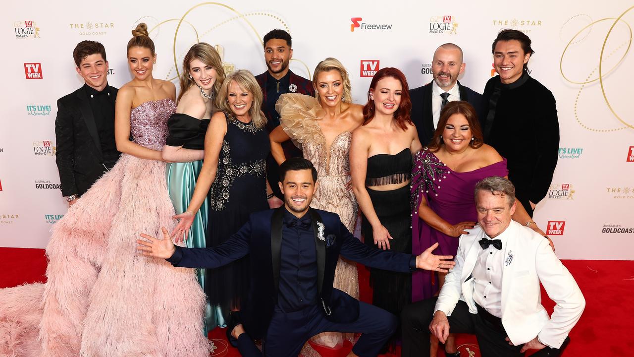 The cast of Neighbours attend the 62nd TV Week Logie Awards on June 19, 2022 in Gold Coast, Australia. (Photo by Chris Hyde/Getty Images)