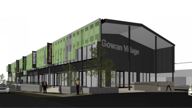 Streetscape render of three-storey commercial extension to Gowan Village Shopping Centre. Picture: Development.i/ Town Planning Alliance