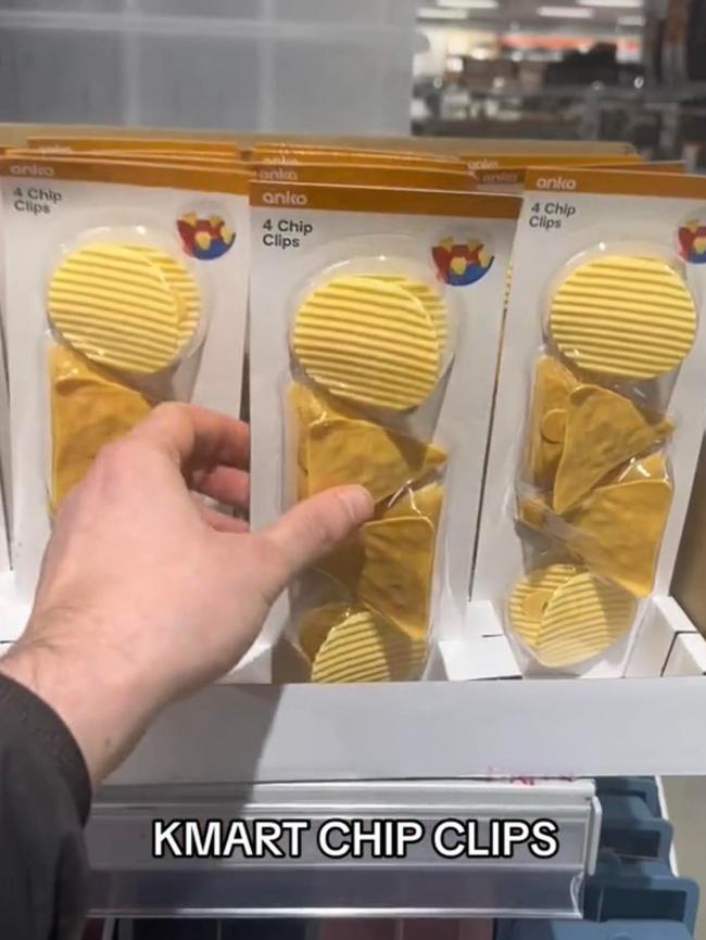 The budget retailer added these chip clips to shelves recently. Picture: TikTok/@markp_