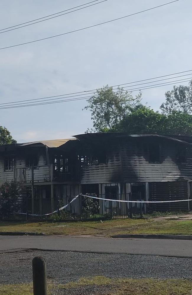 A house has been left structurally damaged after a blaze started on the second floor and moved to the first. The photo posted on social media has prompted an outpouring of generous Christmas offerings to the victims.