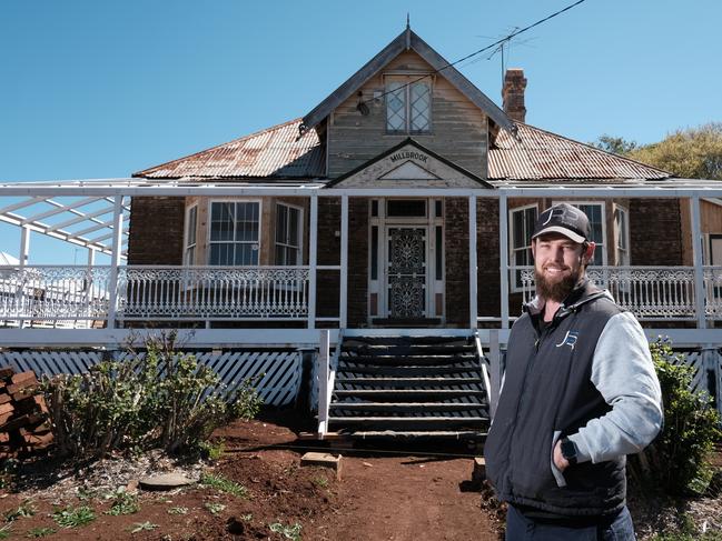 Josh Poynter, JRP Building, out the front of historic Millbrook home. JRP is handling the renovation of the heritage-listed 1860s Toowoomba home in Phillip St, Toowomba City.