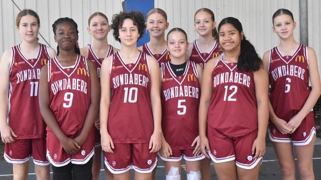 The Bundaberg Bears at the Basketball Queensland under-14 girls state championships in Rockhampton on July 1, 2024.