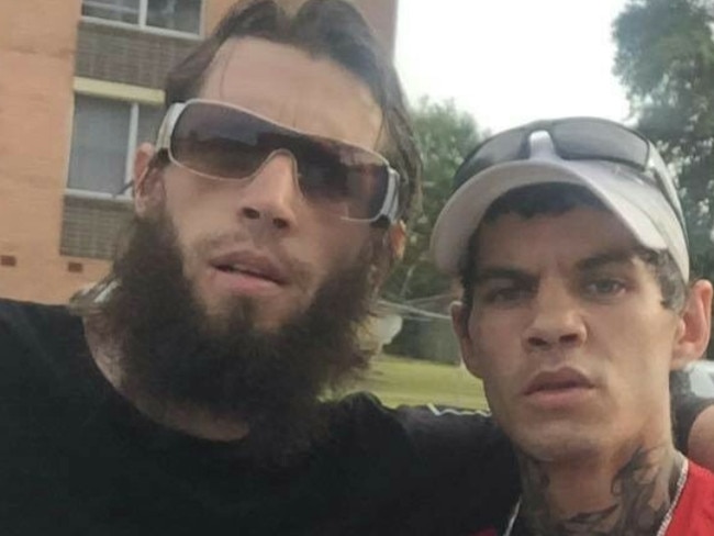 Damien Featherstone (left) and Andrew Coe, both involved in the BFL gang in the Wollongong area.