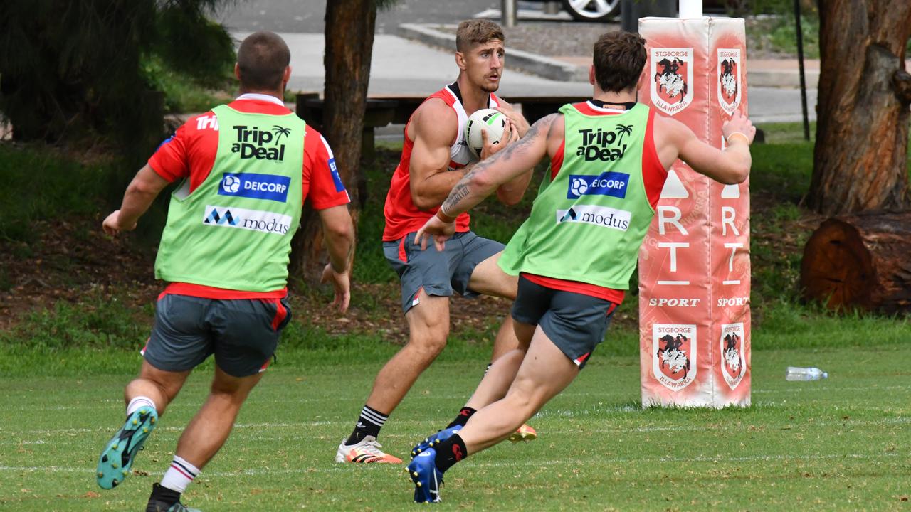 St George Illawarra star Zac Lomax at Dragons training. Credit: Dragons Digital