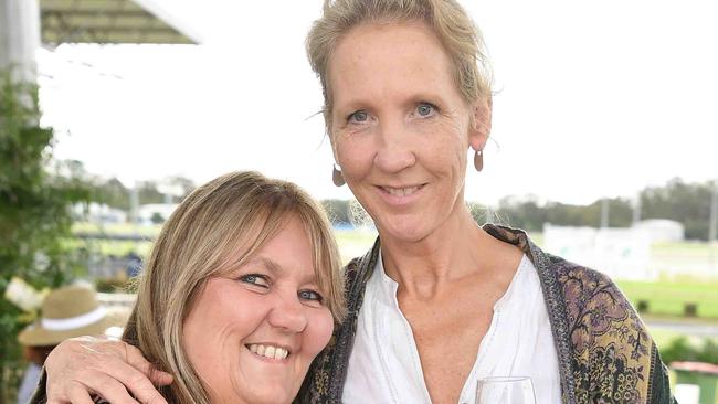 Carolyn Richards and Jacquie Terry at the Noosa Cup Race Day. Picture: Patrick Woods.