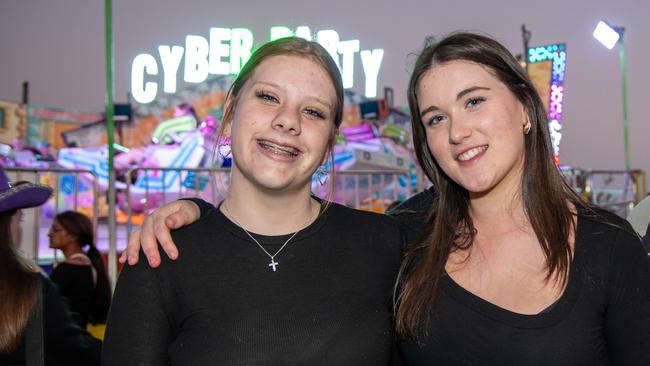 Ellie McNaught (left) and Charli Rosenthal.Heritage Bank Toowoomba Royal Show.Friday April 19th, 2024 Picture: Bev Lacey