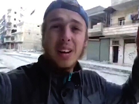 Queenslander Oliver Bridgeman in Syria. Picture: Twitter