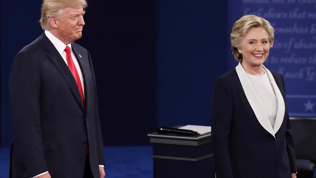 Trump and Clinton at the debate.