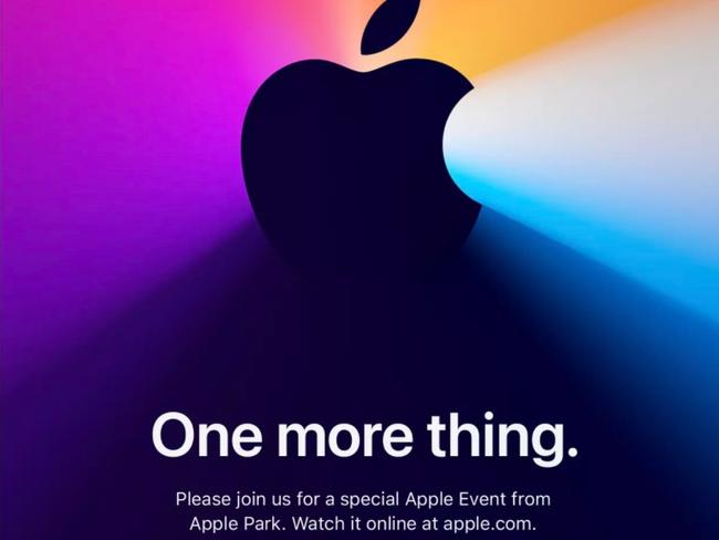 Apple's One more thing invitation. Source: Supplied.