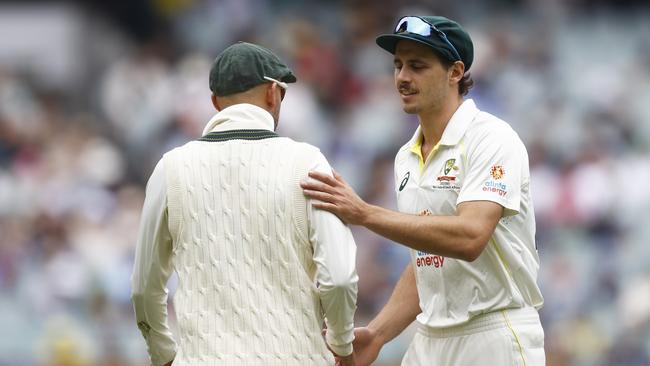 Lance Morris (R) was a substitute fielder in the Boxing Day Test, but could play a much larger role in Sydney. Picture: Getty Images