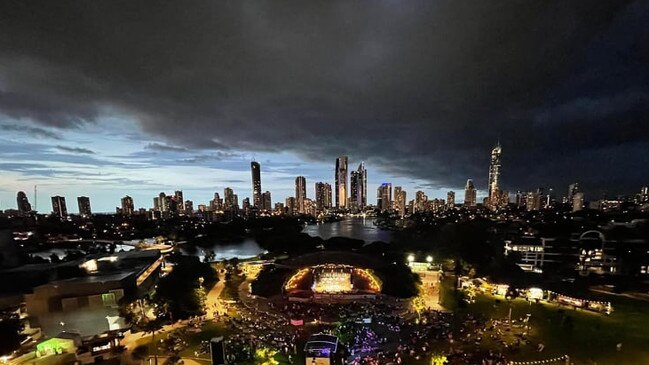 The view from the HOTA rooftop bar. Picture: William Owen-Jones.