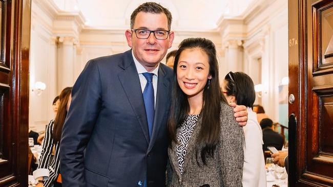 Victorian Premier Daniel Andrews and Nancy Yang.