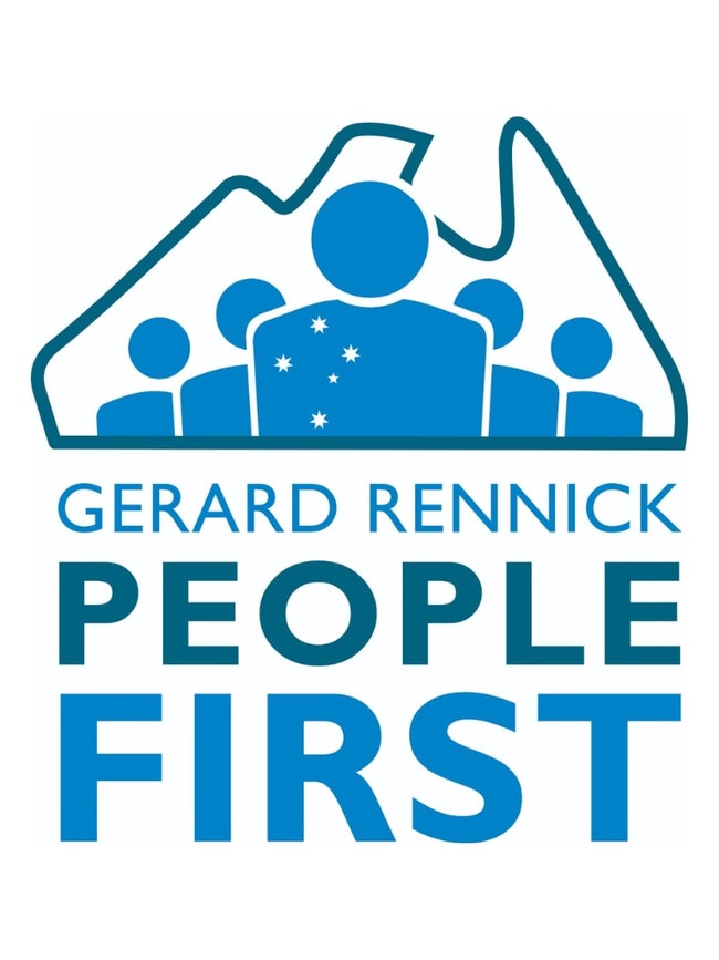 The new Gerard Rennick People First party logo.