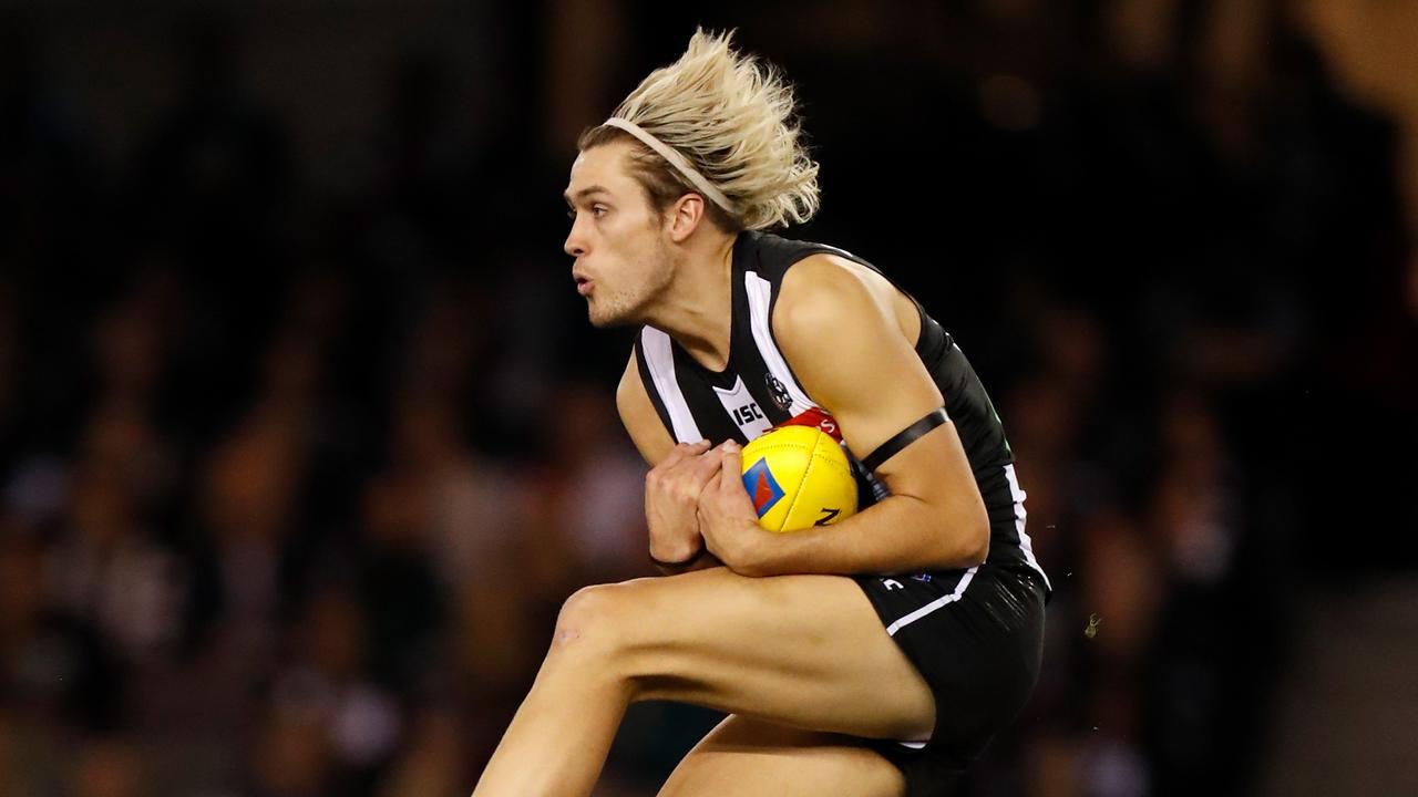 Darcy Moore in action on Friday night.