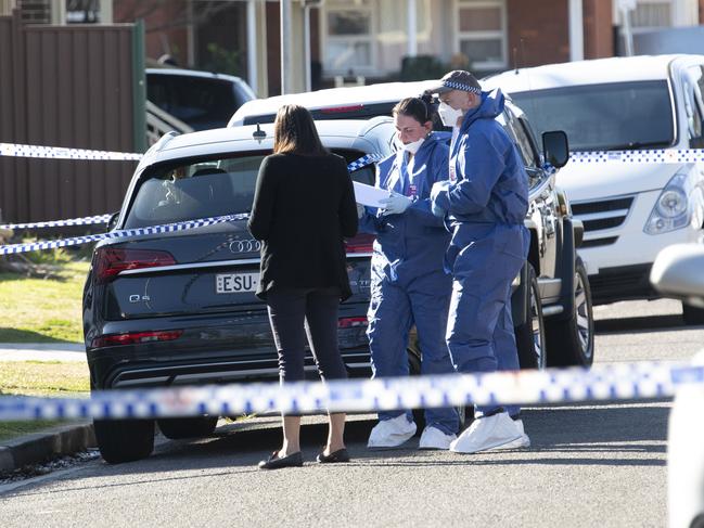 Emergency services were called to a home on Narelle Crescent, Greenacre, after reports of shots fired. Picture: NCA NewsWire.