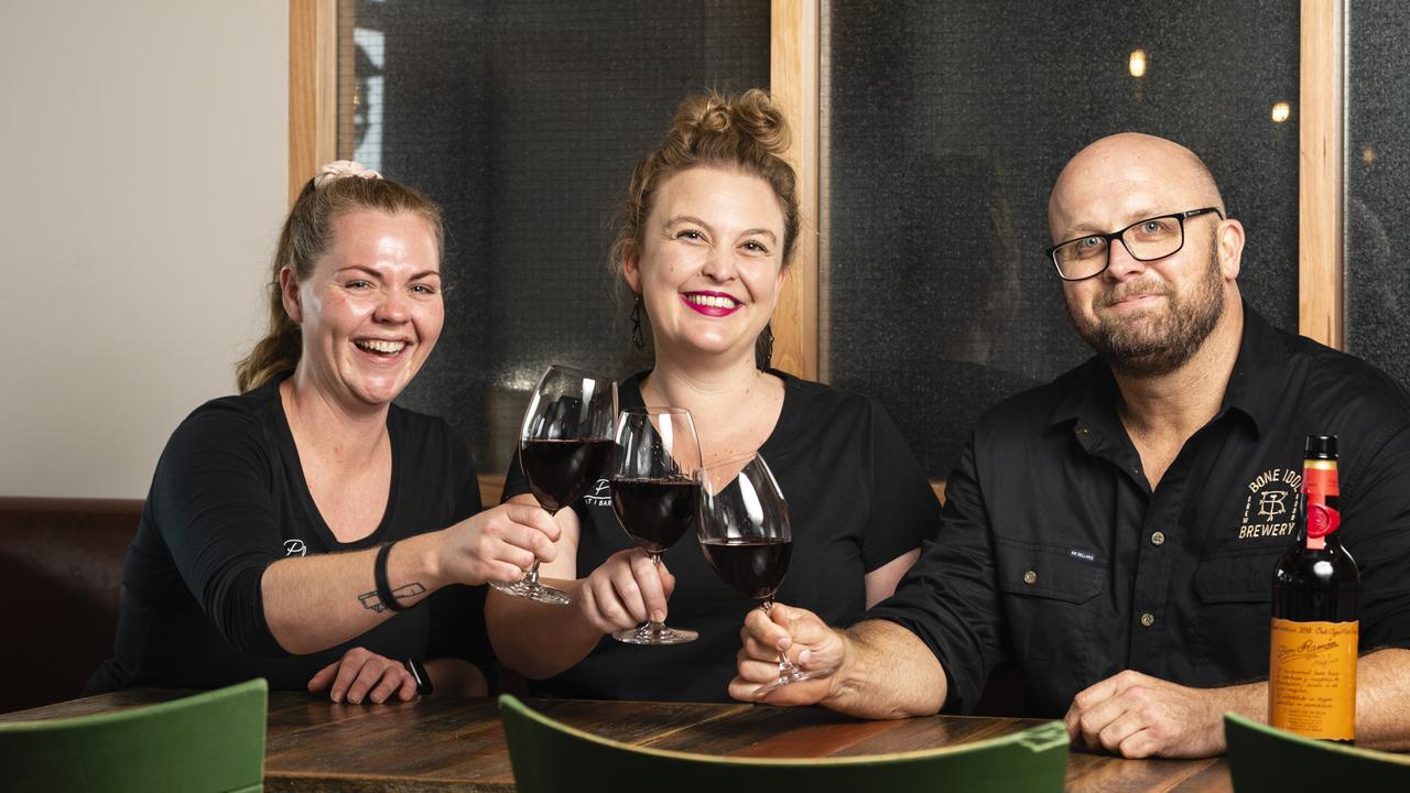 Ready to welcome diners to The Plate Restaurant are (from left) bar manager Sharon Redding, front of house manager Bianca Ricks and venue manager Mark Blackmore, Thursday, March 10, 2022. Picture: Kevin Farmer