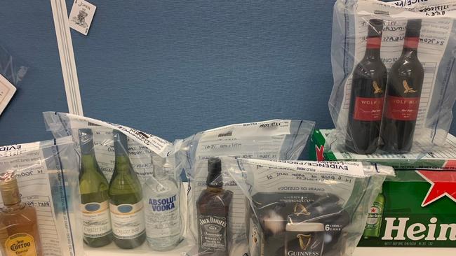 The alcohol seized during the operation. Picture: Liquor &amp; Gaming NSW