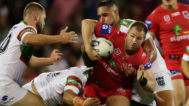 Trent Merrin is back after being dumped from the 17 for the loss to the Warriors.